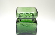 画像3: 北欧雑貨/Riihimaen Lasi/リーヒマエンラシ/Pala/パラシリーズ/花瓶/モスグリーン/Lサイズ (3)