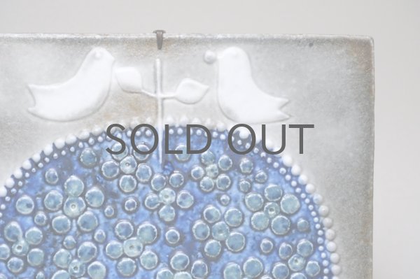 Rorstrand/ロールストランド/Sylvia Leuchovius/ 陶板/りんご＆小鳥