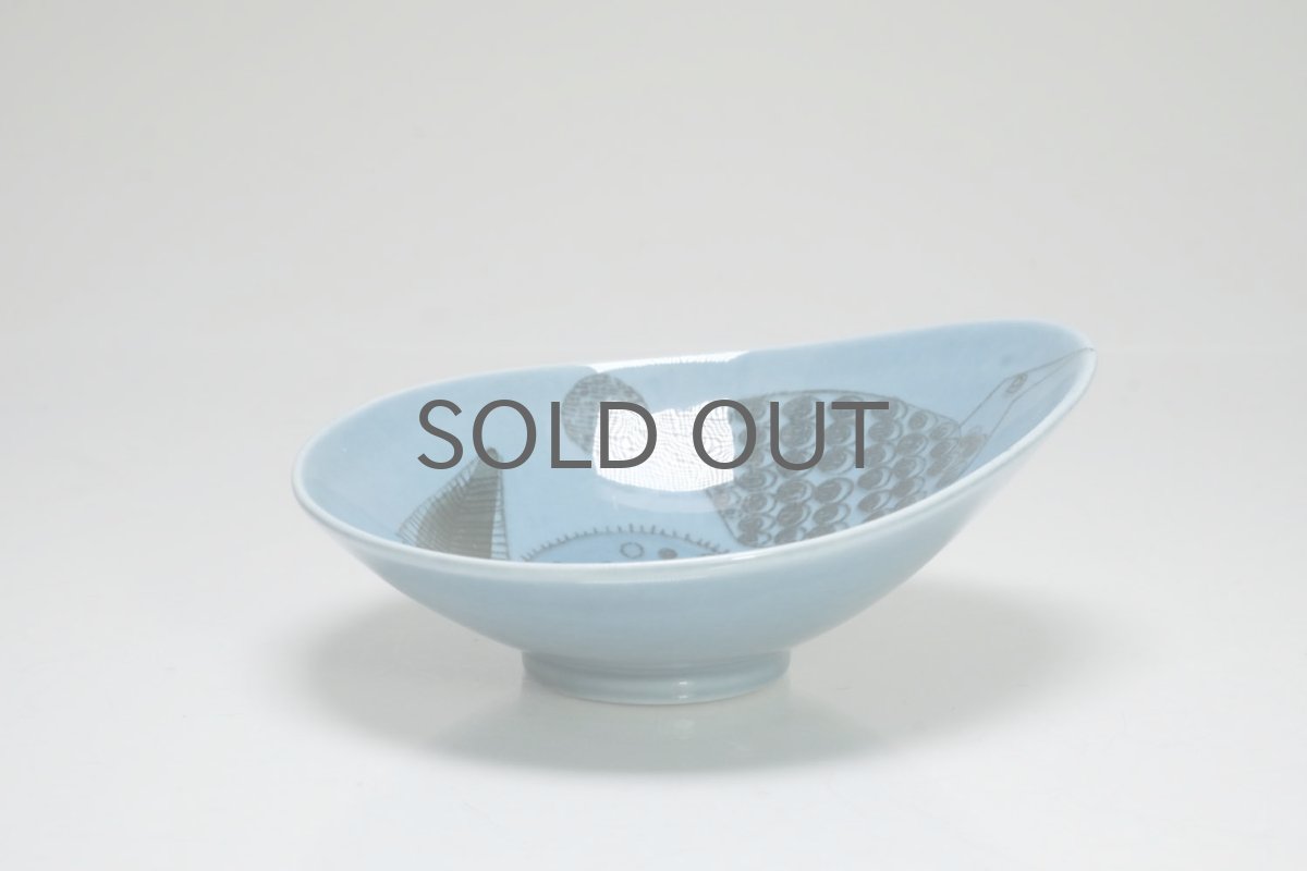 画像2: Rorstrand/ロールストランド/Sylvia Leuchovius/絵皿/ブルー小鳥&花  (2)