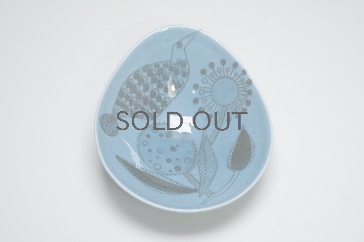 画像5: Rorstrand/ロールストランド/Sylvia Leuchovius/絵皿/ブルー小鳥&花  (5)