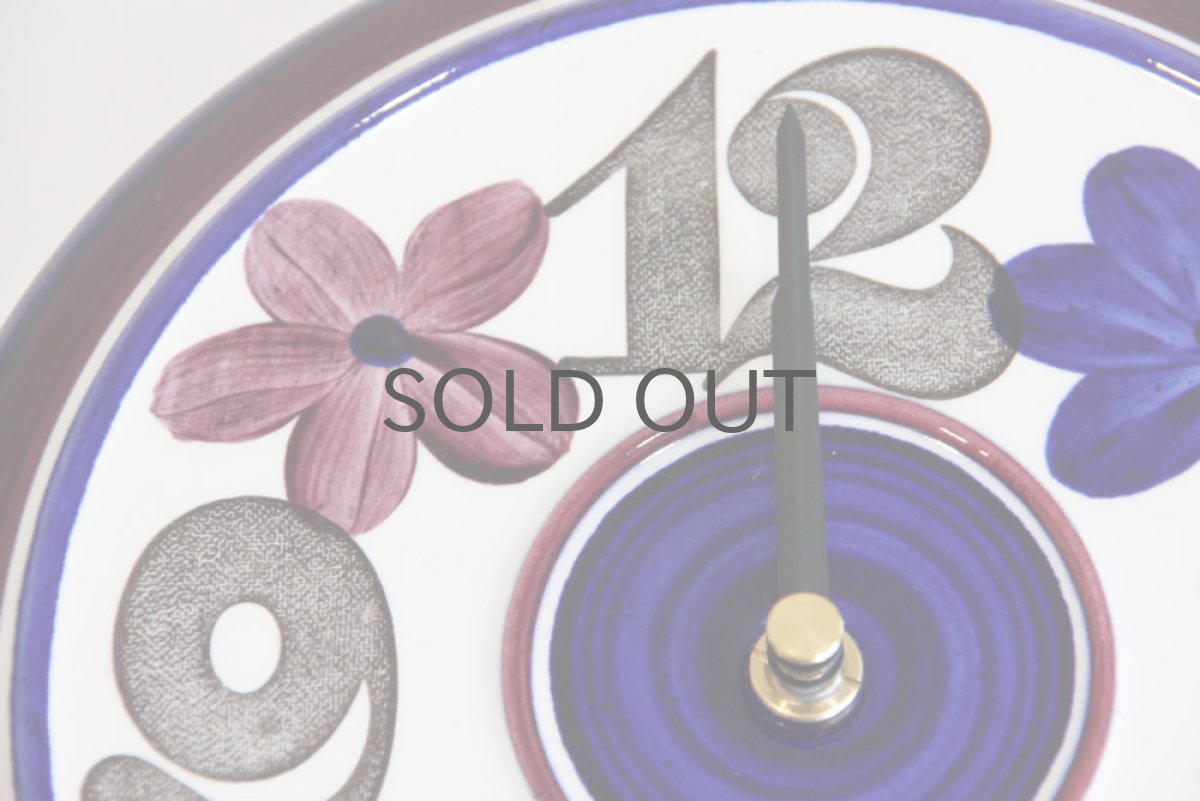 画像2: Rorstrand/ロールストランド　壁掛け時計　花柄 (2)