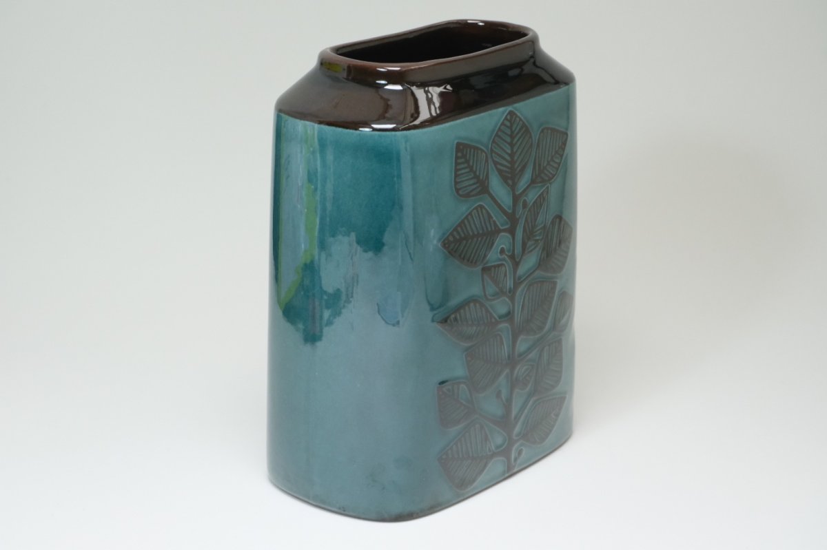 画像2: Rorstrand /ロールストランド /フラワーベース /花瓶/Linda/リーフ柄/Lサイズ (2)