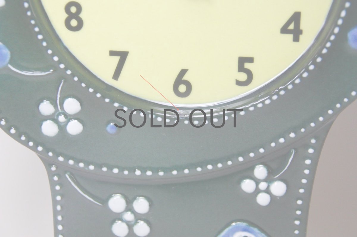 画像4: 北欧ビンテージ/Rorstrand/ロールストランド/Sylvia Leuchovius /シルヴィア・レウショヴィウス/ 置き時計小鳥/グリーン (4)