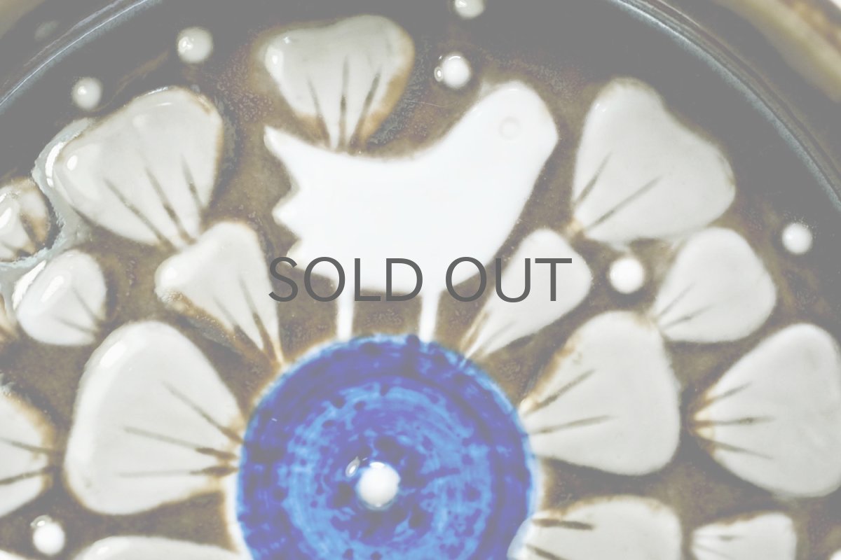 画像2: Rorstrand/ロールストランド/Sylvia Leuchovius/シルビア・レウショブス/丸絵皿/小鳥 (2)