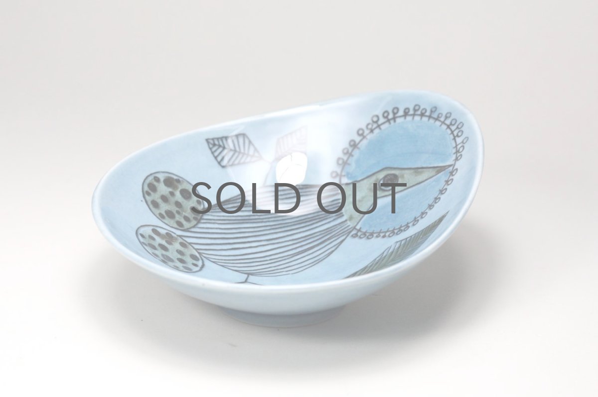 画像2: Rorstrand/ロールストランド/Sylvia Leuchovius/絵皿/ブルー小鳥/No.3 (2)