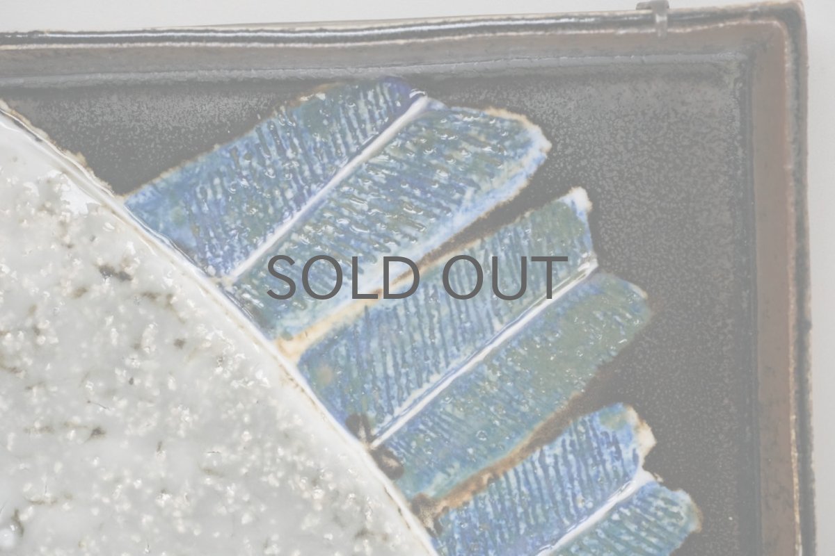 画像2: Rorstrand/ロールストランド/Sylvia Leuchovius /シルヴィア・レイショブス/陶板/ユニークピース/ブルー羽の鳥 (2)