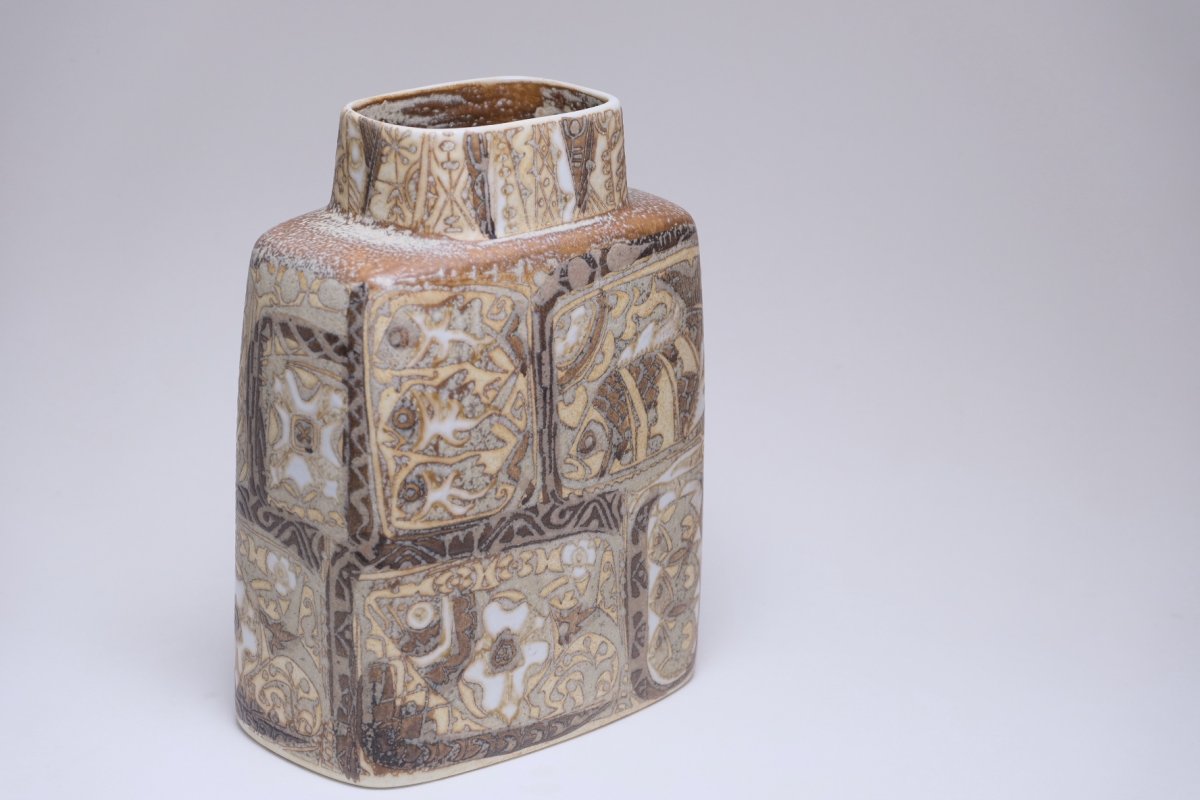 画像2: 北欧ビンテージ/ロイヤルコペンハーゲン/Royal Copenhagen/Baca/バッカ/ニルス トーソン/フラワーベース/ベージュ系 (2)