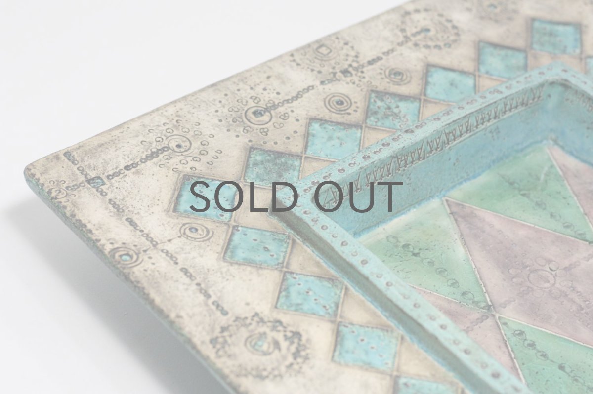 画像4: 北欧ビンテージ/北欧アート/Rut Bryk/ルート・ブリュック/Ashtray/アートオブジェクト/31cm/ブルー系 (4)