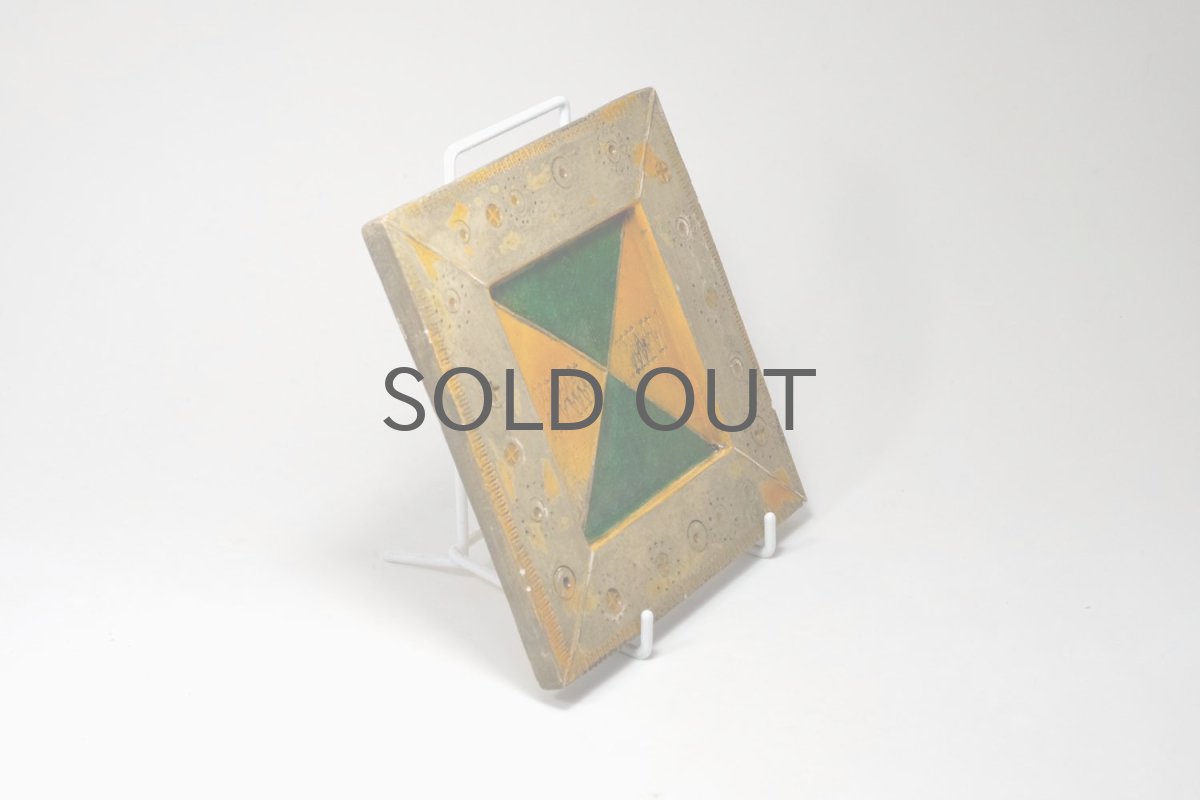 画像7: 北欧ビンテージ/北欧アート/Rut Bryk/ルート・ブリュック/陶板/アートオブジェクト/オレンジ＆グリーン/No.1/委託品 (7)