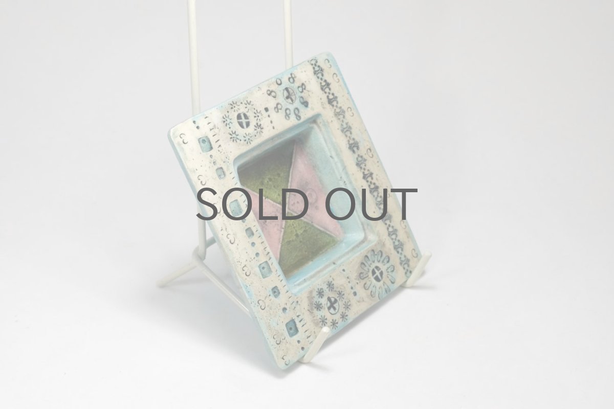 画像8: 北欧ビンテージ/北欧アート/Rut Bryk/ルート・ブリュック/Ashtray/アートオブジェクト/11cm/ホワイト&ブルー系/委託品 (8)