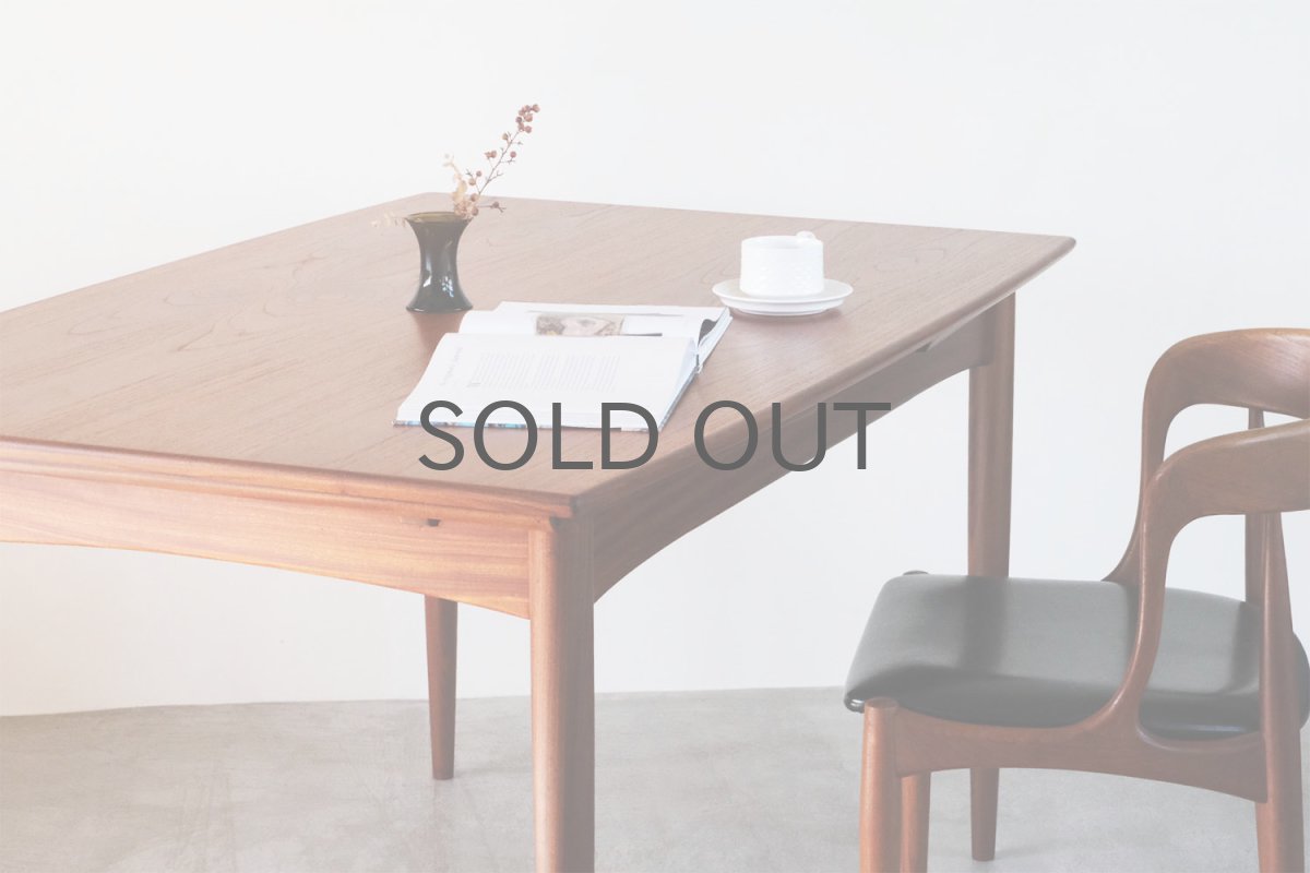画像12: 北欧ビンテージ家具/デンマーク製 /ダイニングテーブル/チーク/エクステンション付き/W135cm (12)