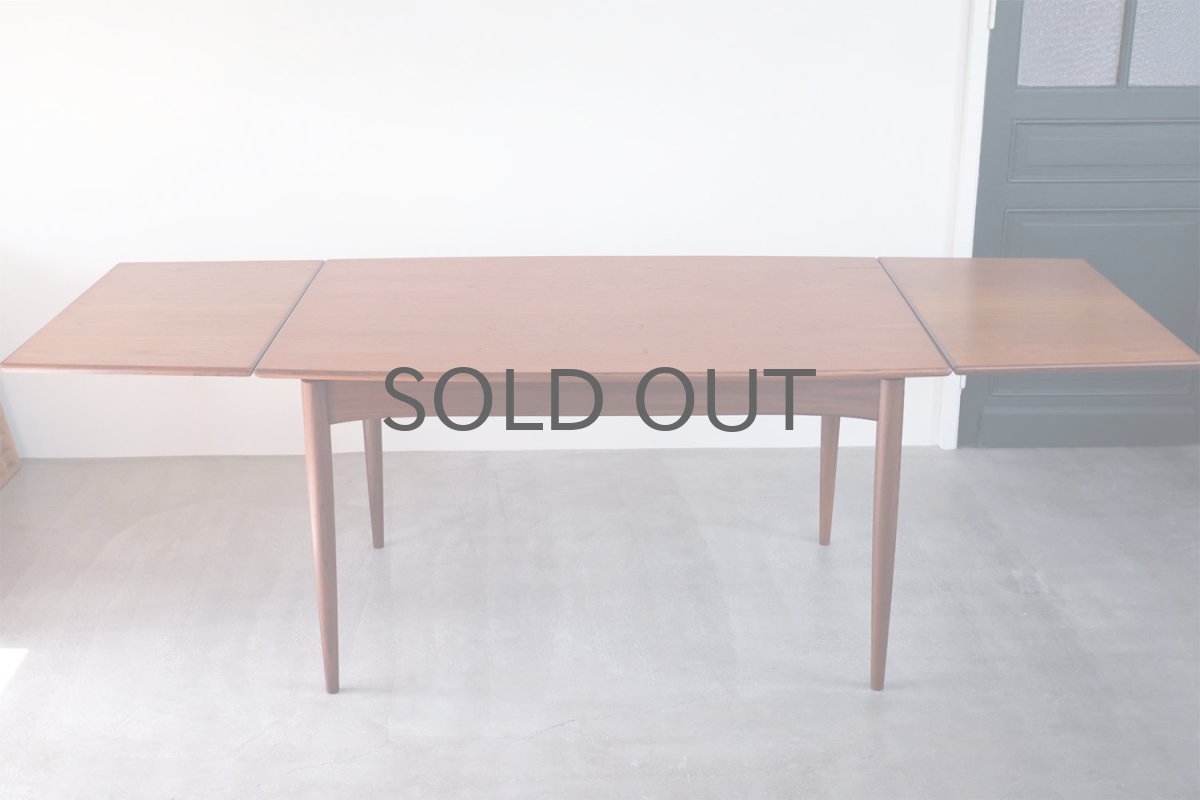 画像6: 北欧ビンテージ家具/デンマーク製 /ダイニングテーブル/チーク/エクステンション付き/W135cm (6)