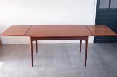 画像6: 北欧ビンテージ家具/デンマーク製 /ダイニングテーブル/チーク/エクステンション付き/W135cm (6)