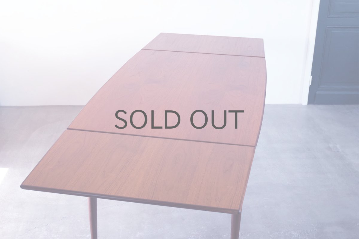 画像7: 北欧ビンテージ家具/デンマーク製 /ダイニングテーブル/チーク/エクステンション付き/W135cm (7)