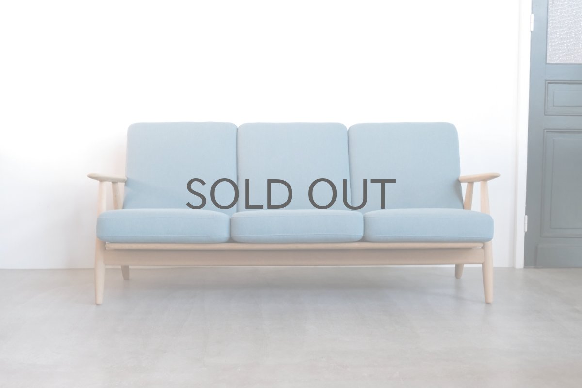 画像2: 北欧ビンテージ家具/ハンス J ウェグナー/GE240/3人掛けソファー/オーク/張替え済 (2)