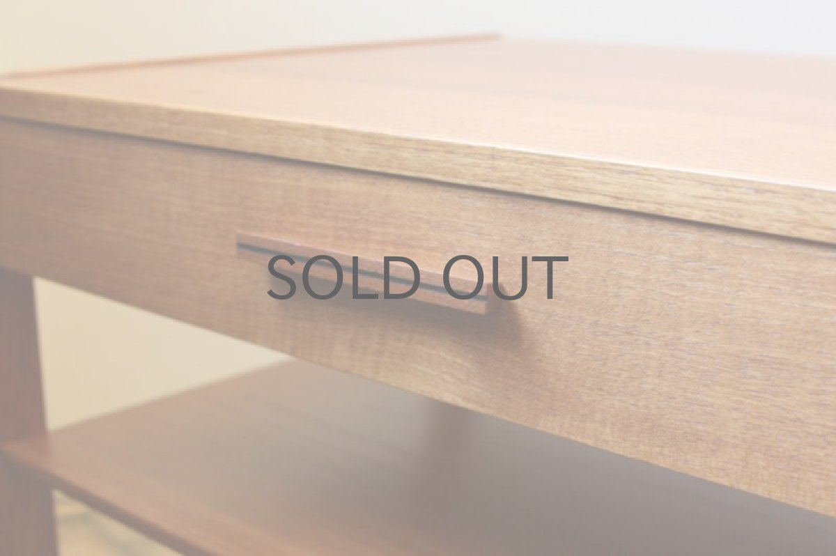 画像2: 北欧ビンテージ家具/デンマーク チークサイドテーブル キャスター付き (2)