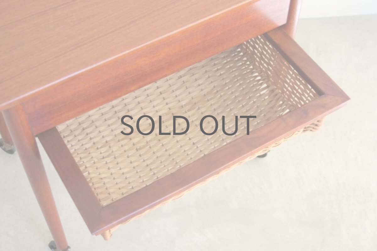 画像5: 北欧ビンテージ家具/デンマーク　チーク　ソーイングテーブル　No.1 (5)