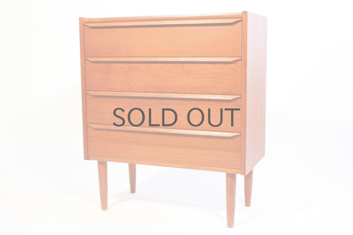 画像1: Danish Teak Chest　デンマーク製　チークチェスト 4段 (1)