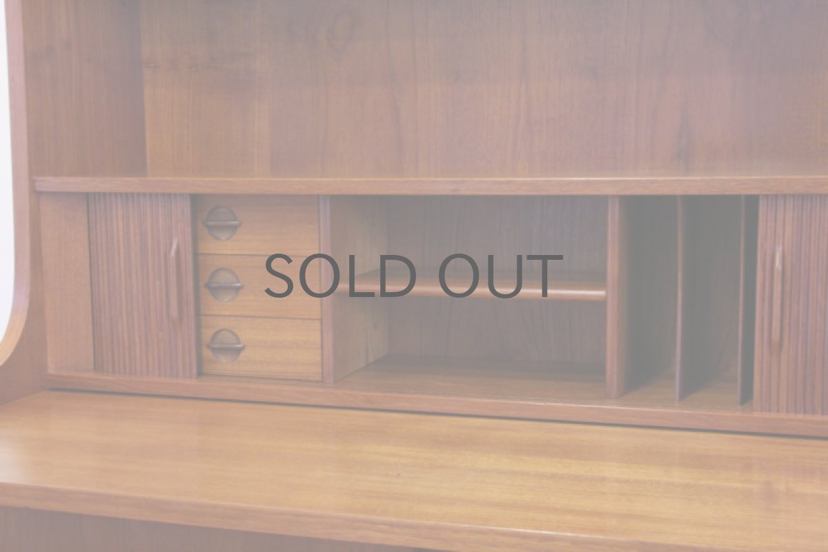 画像3: 北欧ビンテージ家具/デンマーク　ブックシェルフ＋ライティングデスク　チーク (3)