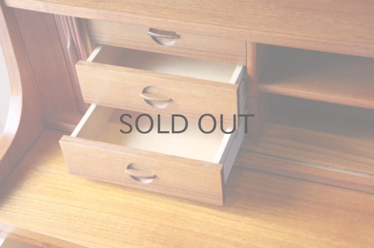 画像2: 北欧ヴィンテージ家具/デンマーク ブックシェルフ+ライティングデスク チーク (2)