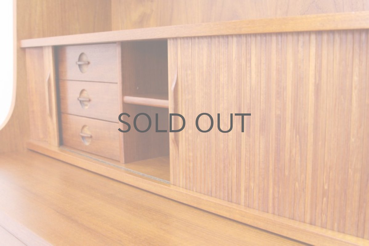 画像2: 北欧ヴィンテージ家具/デンマーク ブックシェルフ+ライティングデスク チーク (2)