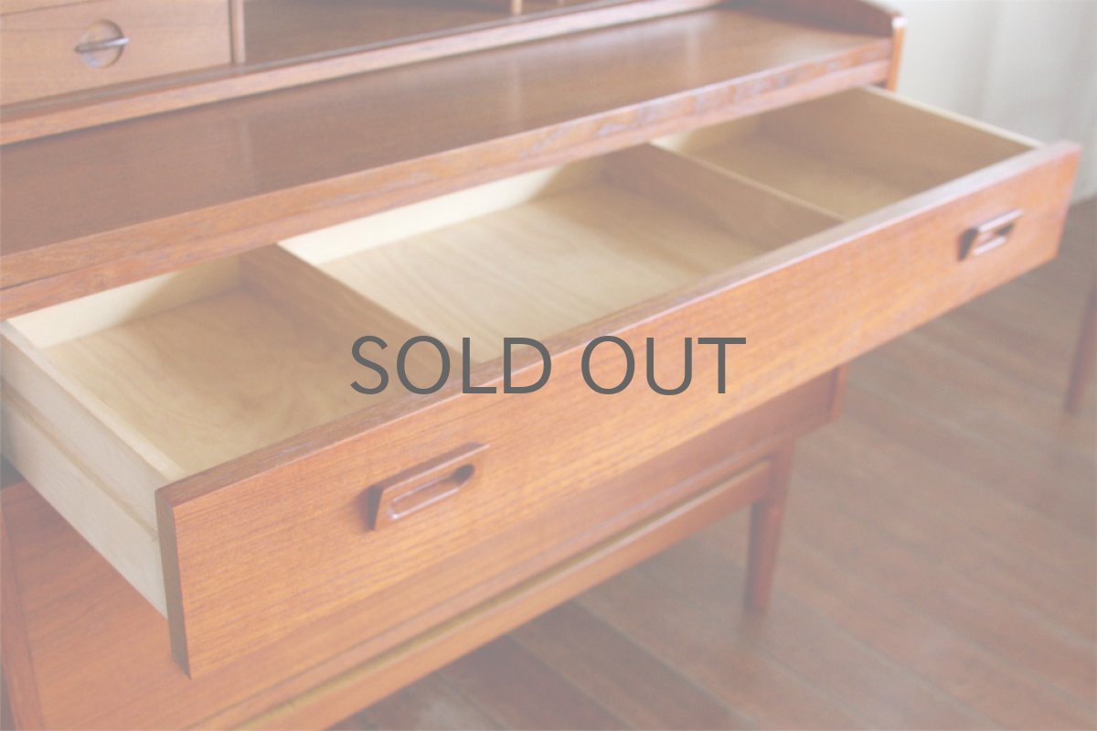 画像5: 北欧ビンテージ家具/デンマーク ブックシェルフ+ライティングデスク チーク (5)