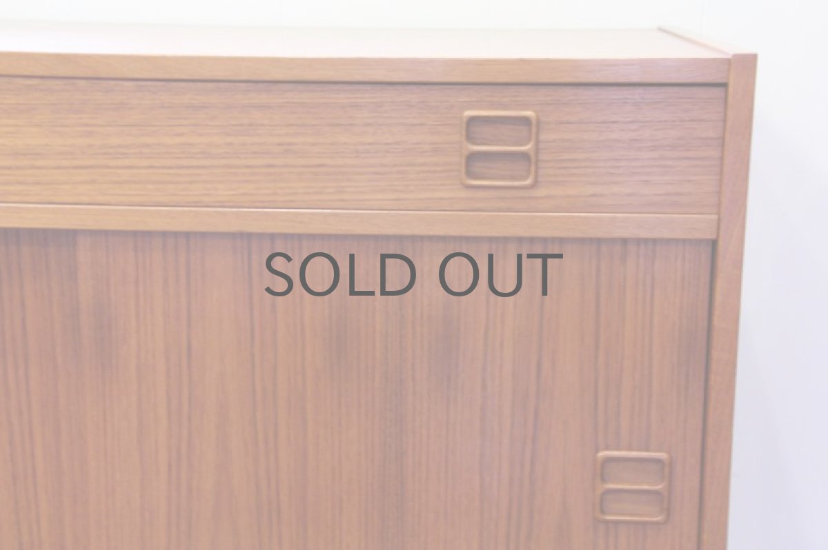 画像4: 北欧家具ビンテージ デンマーク製 チークミニサイドボード (4)