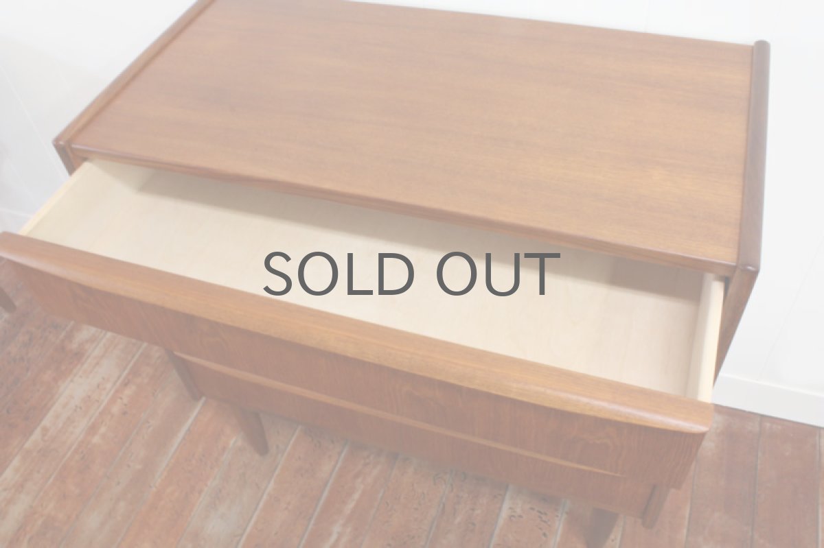 画像2: 北欧ヴィンテージ/デンマーク 4段 チークチェスト  (2)