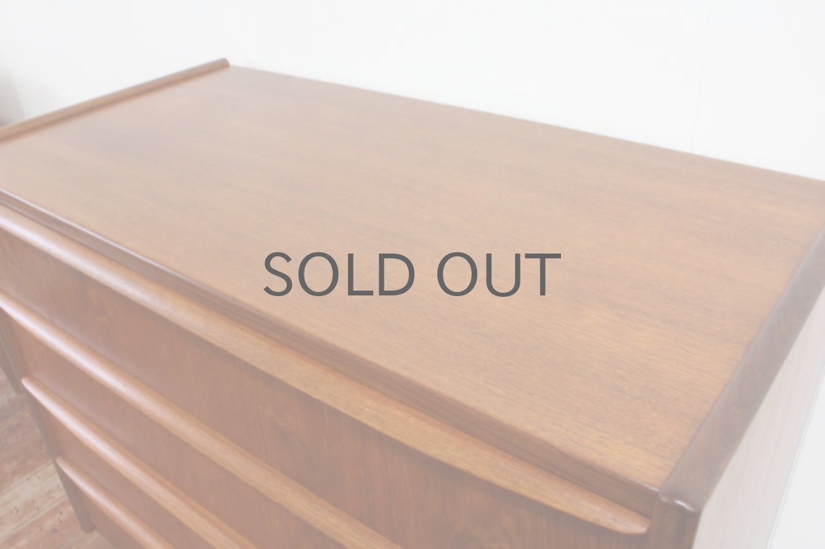 画像5: 北欧ヴィンテージ/デンマーク 4段 チークチェスト  (5)