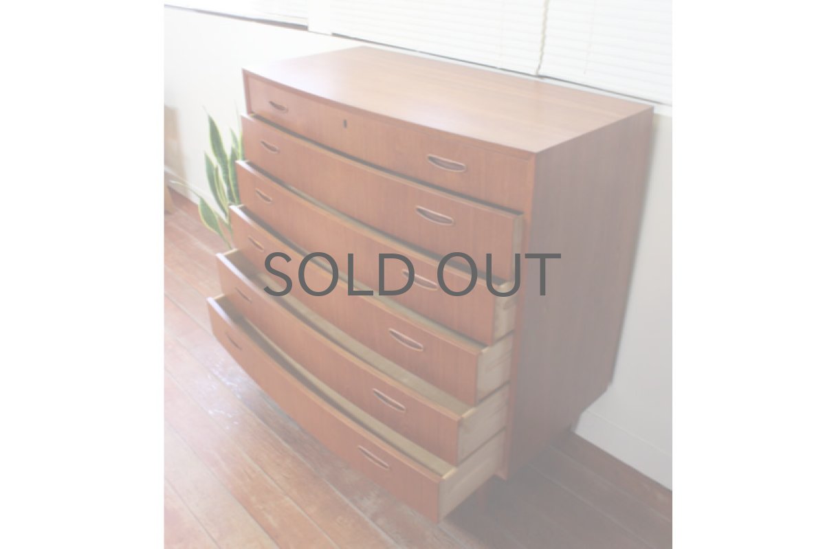 画像3: 北欧ヴィンテージ家具/デンマーク 6段 チークチェスト  (3)