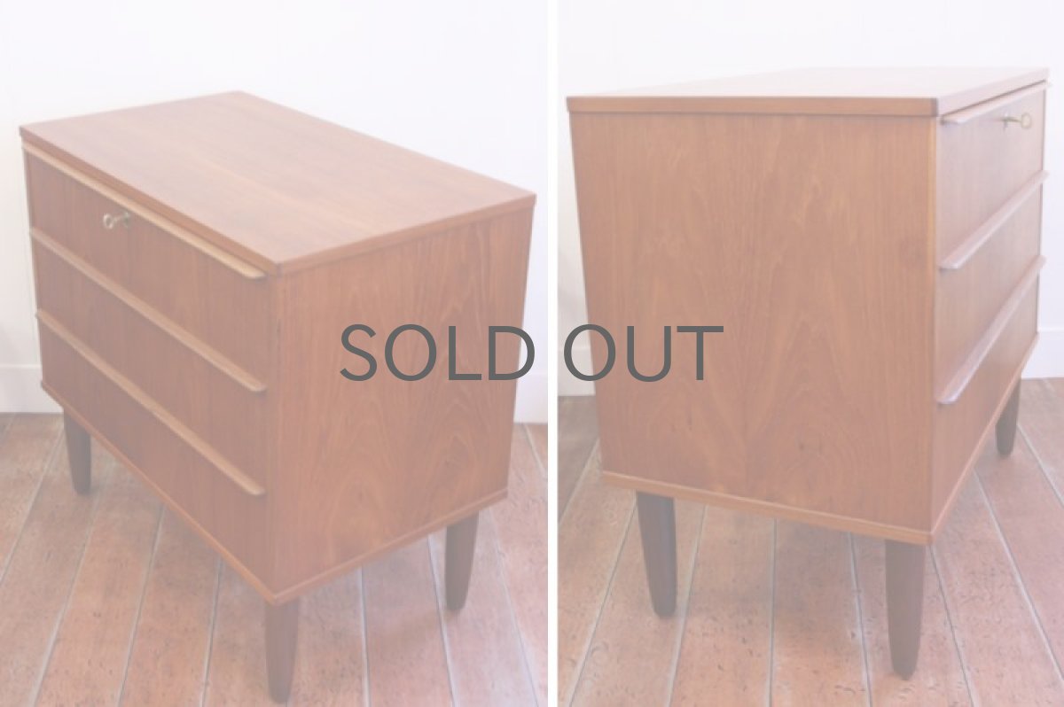 画像5: 北欧家具ヴィンテージ/デンマーク 3段 チークチェスト  (5)