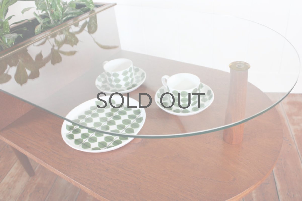 画像4: 北欧家具/デンマーク製 チーク×ガラス プランター付きコーヒーテーブル  (4)