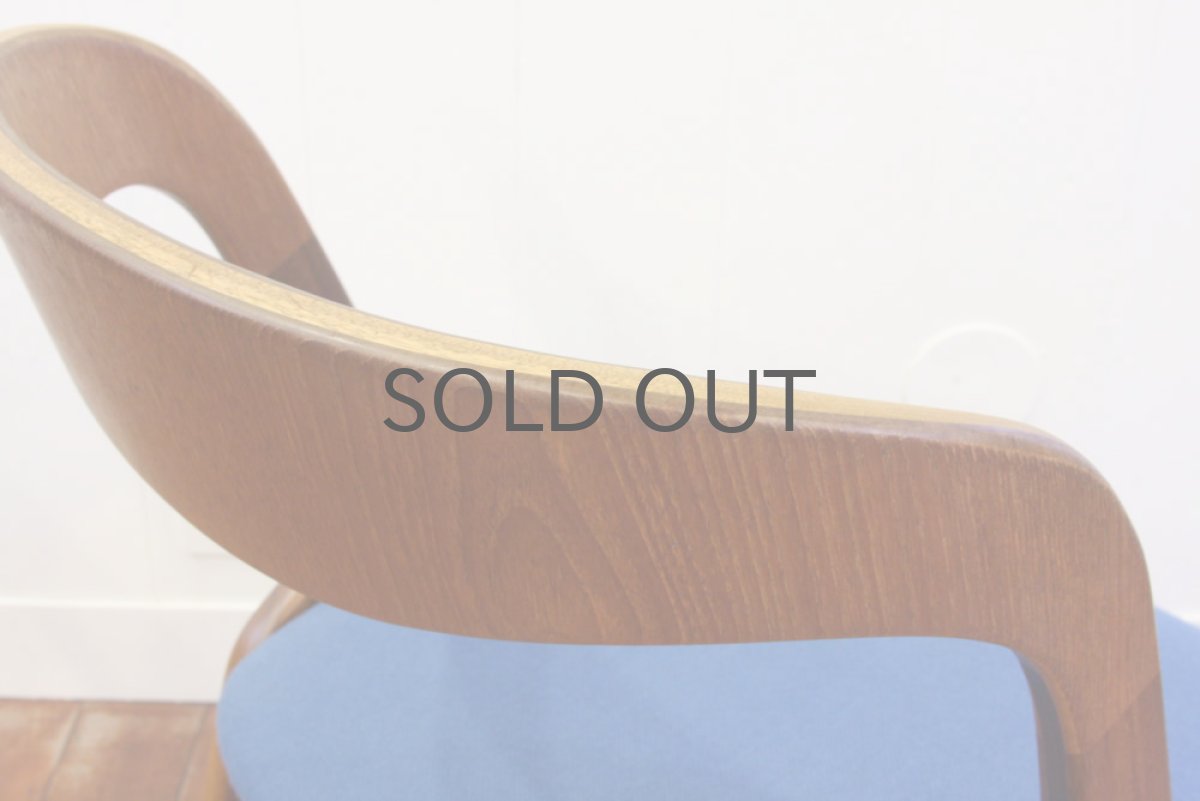 画像2: 北欧ヴィンテージ/デンマーク製  ダイニングチェア チーク×ブルーVamo Sonderborg (2)