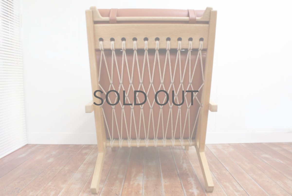 画像4: ハンス J ウェグナー GE375 ローブ張り オットマン 革張り (4)