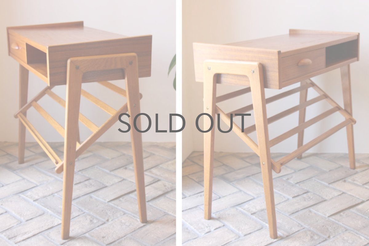 画像3: 北欧ヴィンテージ/デンマーク製 チーク マガジンラックチェスト (3)