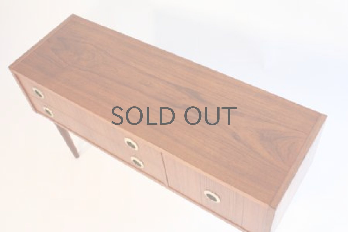 画像2: Danish Teak Chest　チークチェスト　2段丸取っ手 (2)