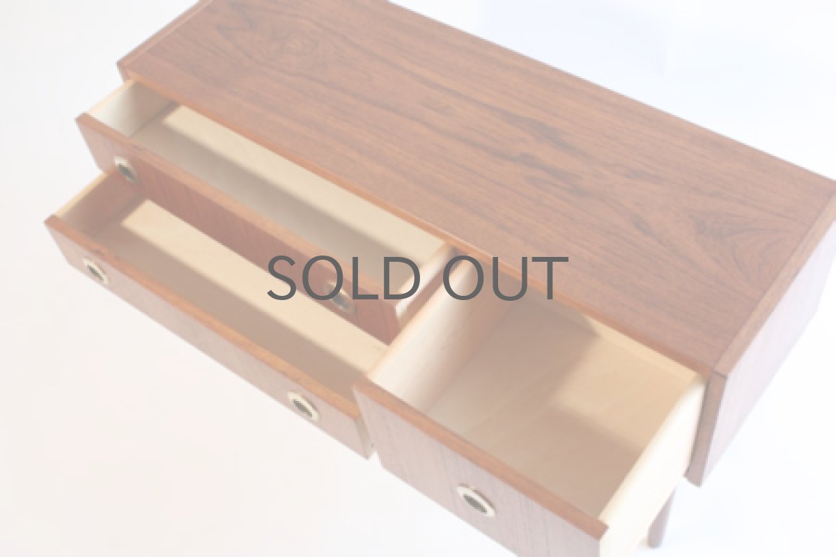 画像3: Danish Teak Chest　チークチェスト　2段丸取っ手 (3)