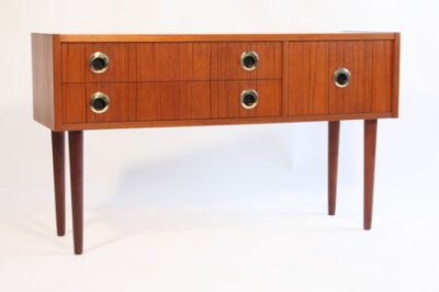 画像1: Danish Teak Chest　チークチェスト　2段丸取っ手