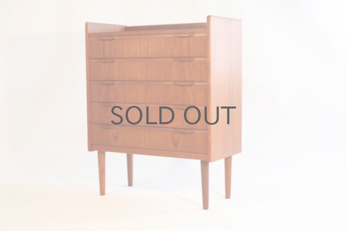 画像1: 北欧ヴィンテージ家具/Danish Teak Chest　チークチェスト　５段 (1)