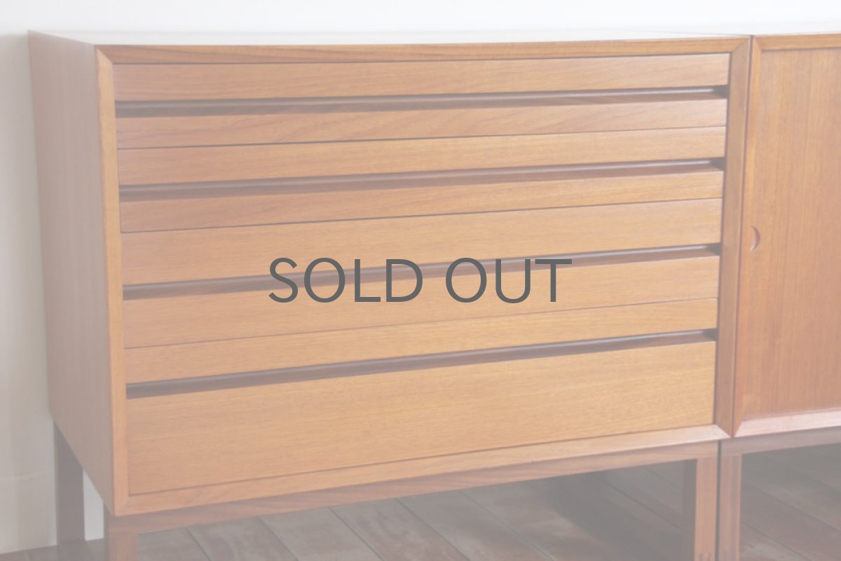 画像4: 北欧ビンテージ家具/デンマーク チーク キャビネット (4)