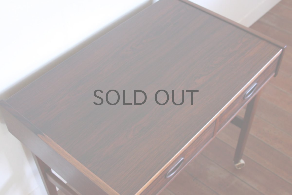 画像5: 北欧ヴィンテージ家具/デンマーク製 ローズウッド ソーイングテーブル  (5)