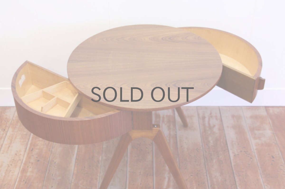 画像3: 北欧ヴィンテージ/デンマーク　チークコーヒーテーブル　（ソーイングキャビネット） (3)