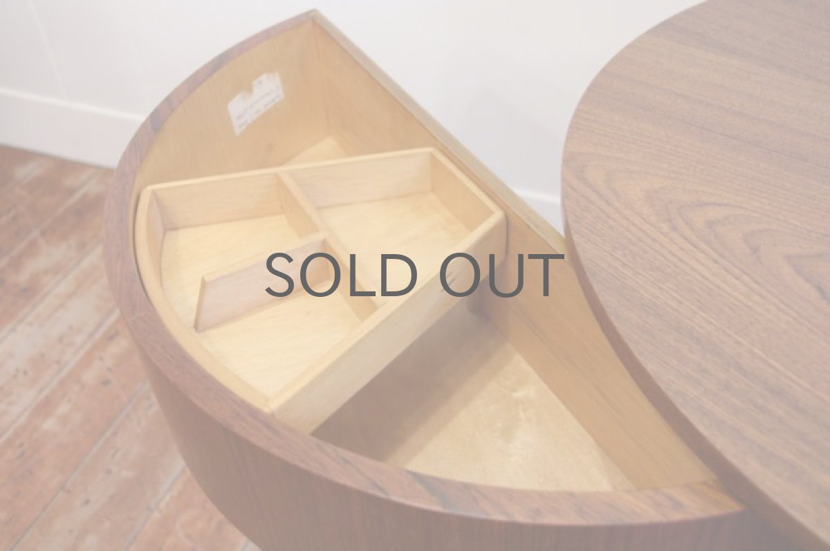 画像4: 北欧ヴィンテージ/デンマーク　チークコーヒーテーブル　（ソーイングキャビネット） (4)