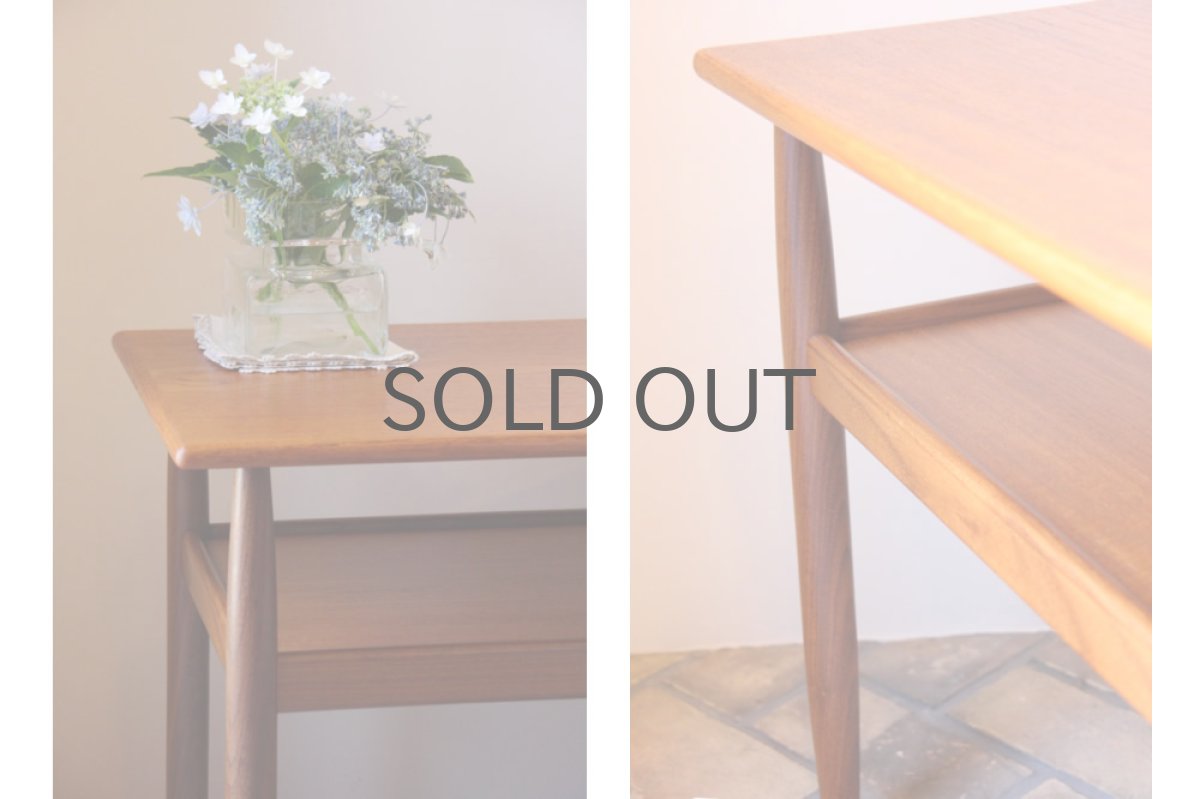 画像2: 北欧ヴィンテージ/デンマーク製 チーク サイドテーブル (2)