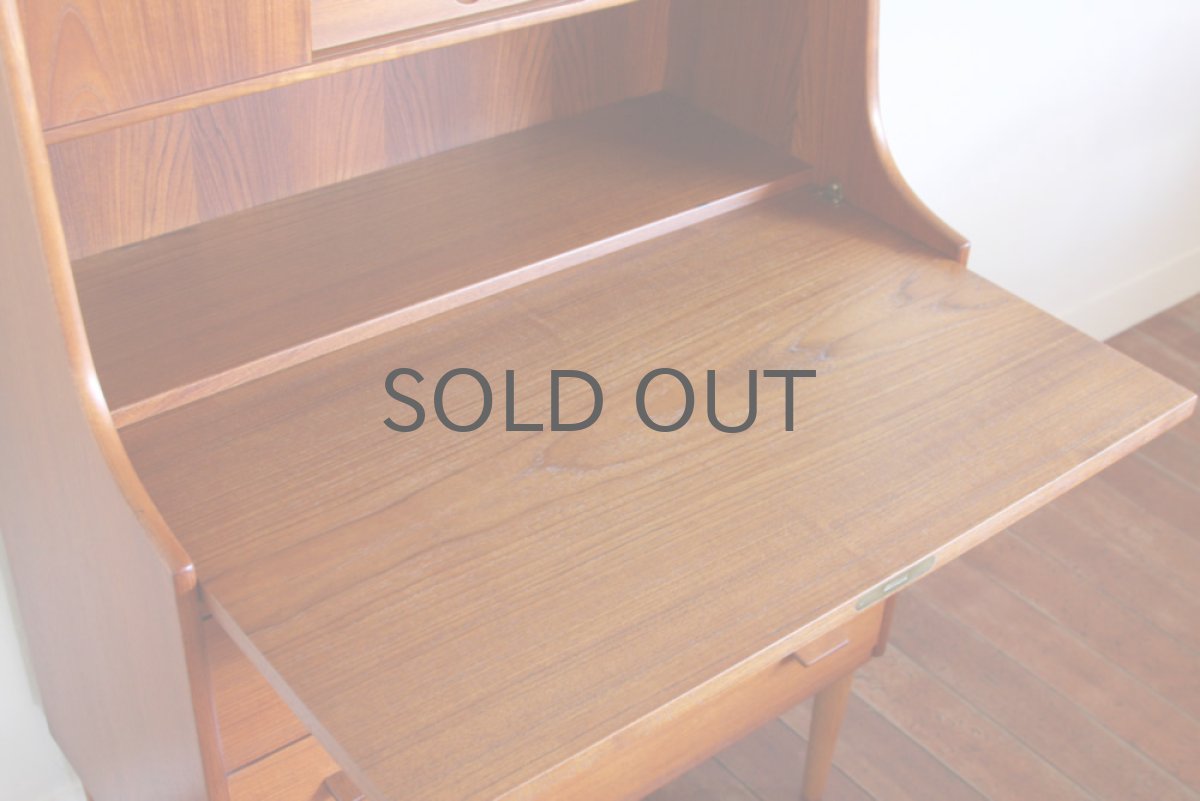 画像3: 北欧ヴィンテージ家具/デンマーク製 ライティングビューロー 3段引き出し (3)