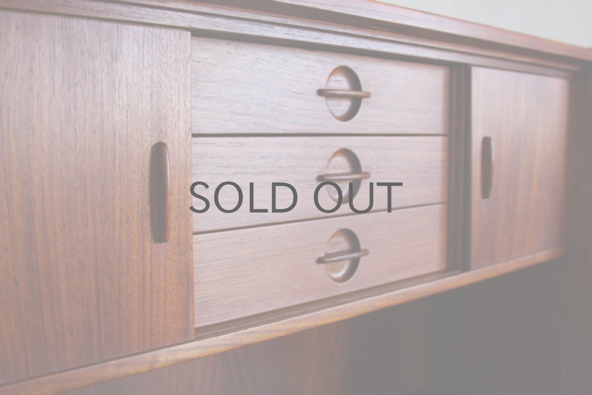 画像4: 北欧ヴィンテージ家具/デンマーク製 ライティングビューロー 3段引き出し (4)