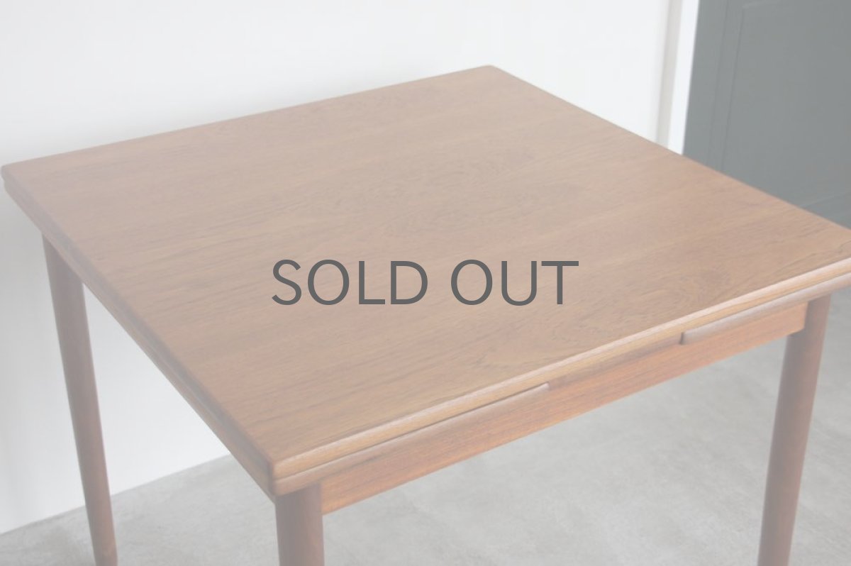 画像8: 北欧ビンテージ家具/デンマーク製/正方形チークダイニングテーブル　 (8)