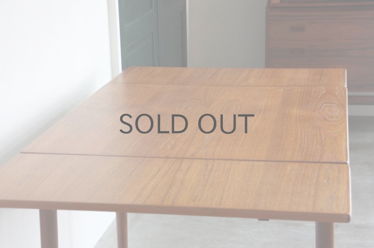 画像5: 北欧ビンテージ家具/デンマーク製/正方形チークダイニングテーブル　 (5)