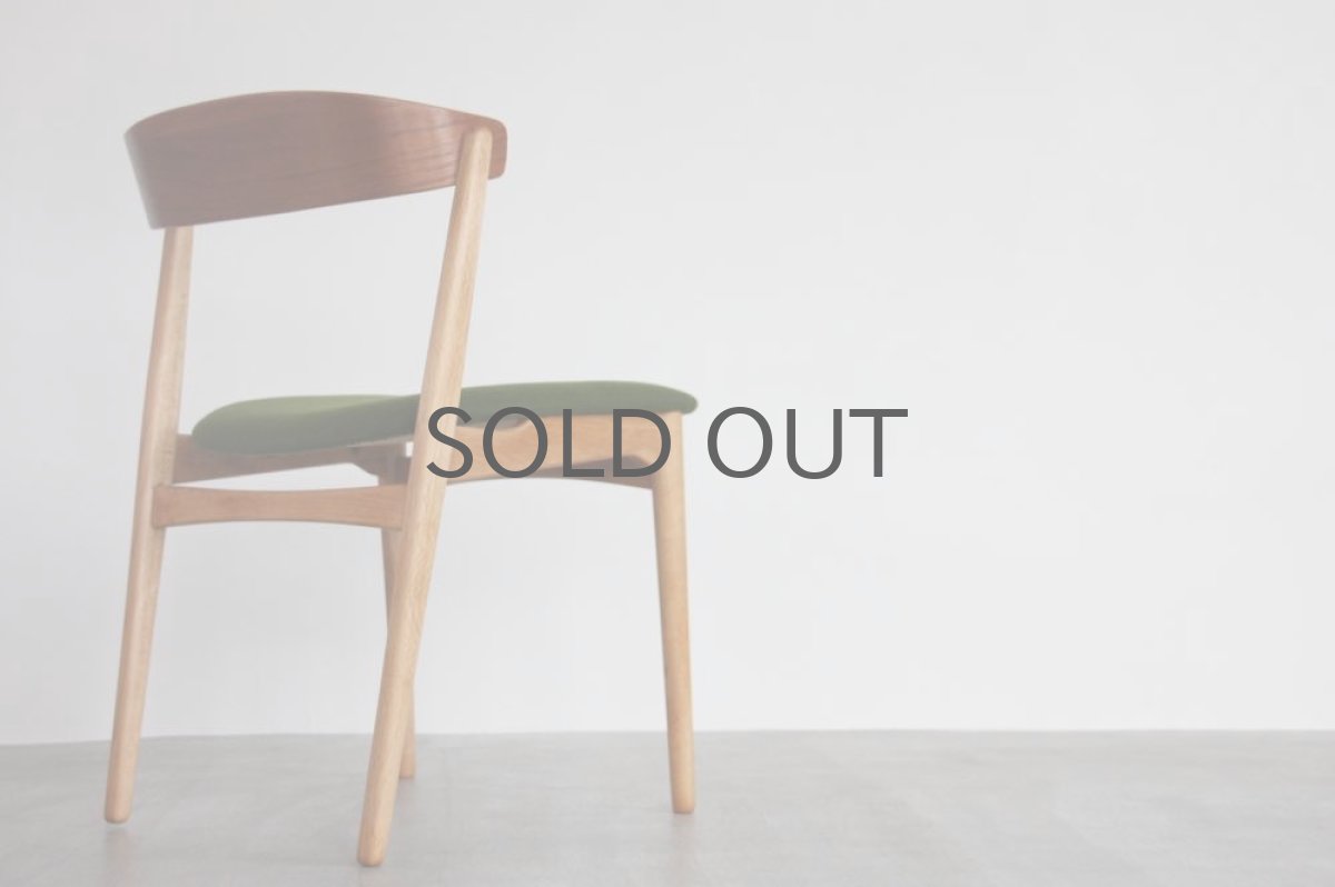 画像2: 北欧ビンテージ家具/デンマーク製/ダイニングチェア/チーク×ビーチ/グリーン (2)