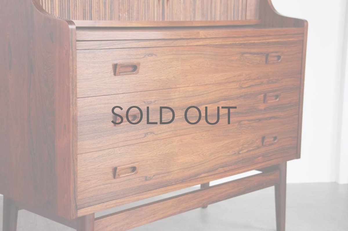 画像6: 北欧ビンテージ家具/デンマーク/ブックシェルフ+ライティングディスク/ローズウッド (6)